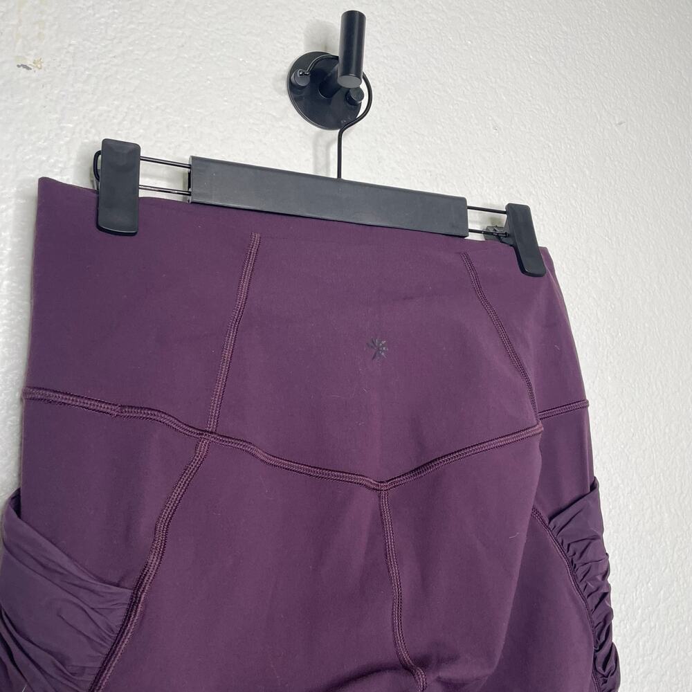 Athleta Womens Leggings Size M Purple Mesh Me Up 7/8 Hi Rise Pull On Athleisure - Picture 14 of 14
